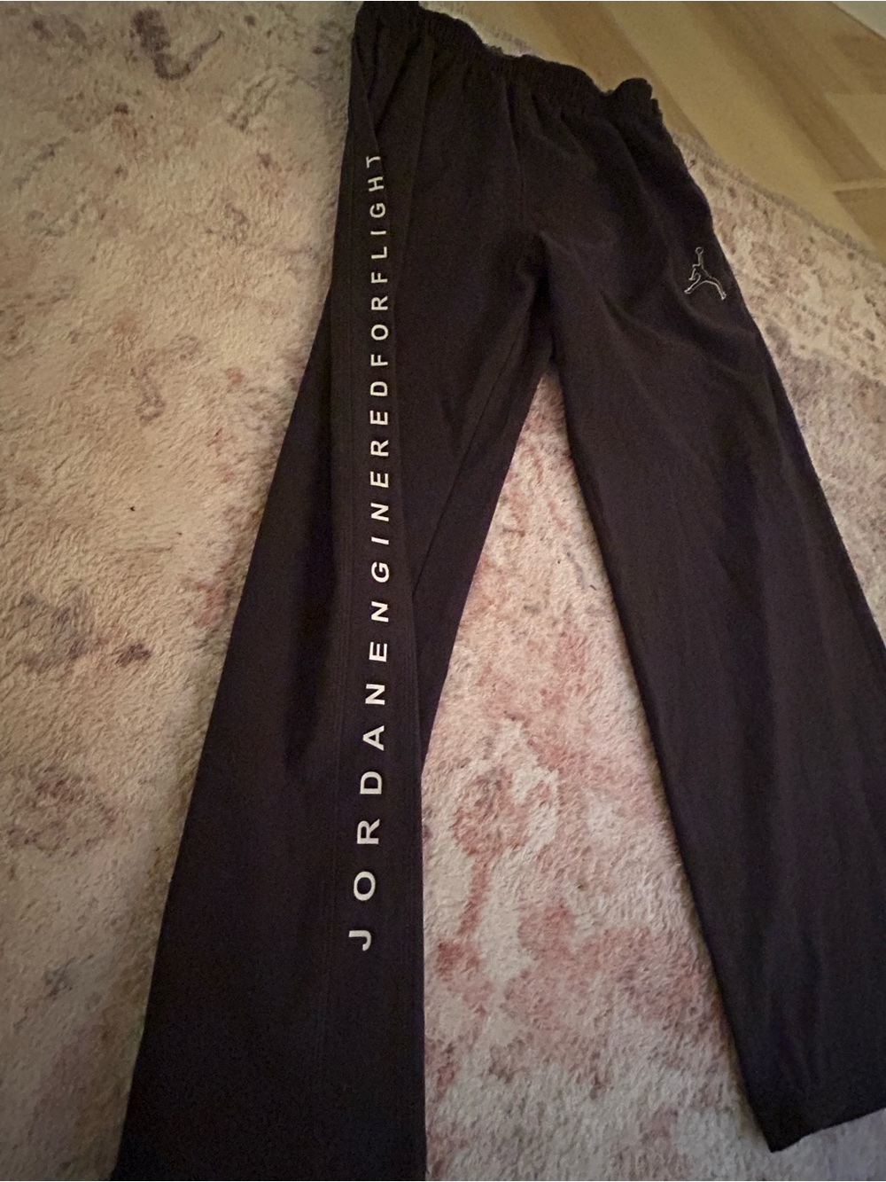 Vintage Nike Jordan Flight Track Pants 2XL Youth Made in Italy Rare Black